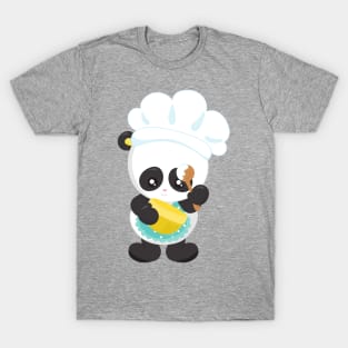 Cooking Panda, Baking Panda, Apron, Whisking Bowl T-Shirt